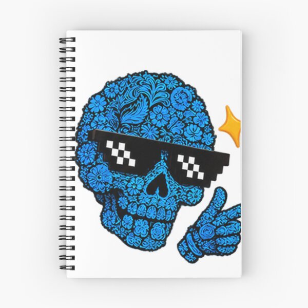 Item preview, Cool Blue Patterned Skull with Pixel Glasses designed and sold by Artificial001.