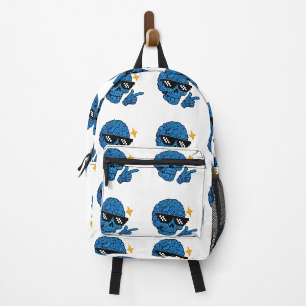 Item preview, Cool Blue Patterned Skull with Pixel Glasses designed and sold by Artificial001.