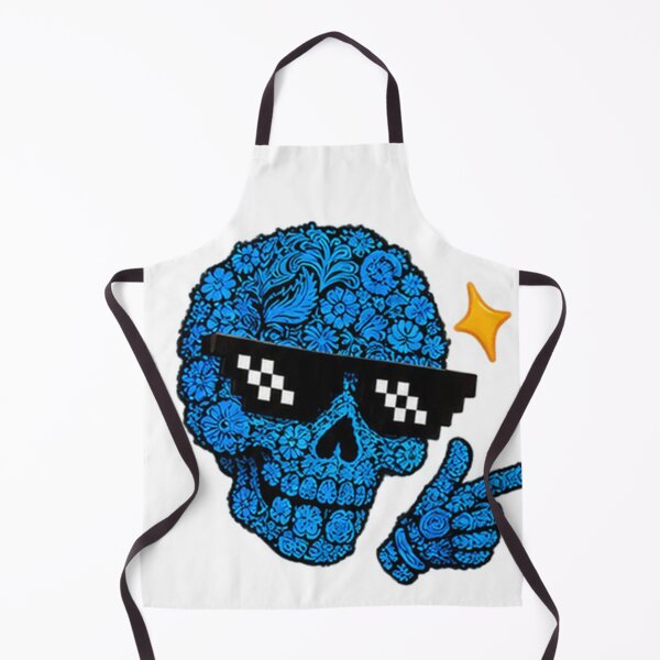 Item preview, Cool Blue Patterned Skull with Pixel Glasses designed and sold by Artificial001.