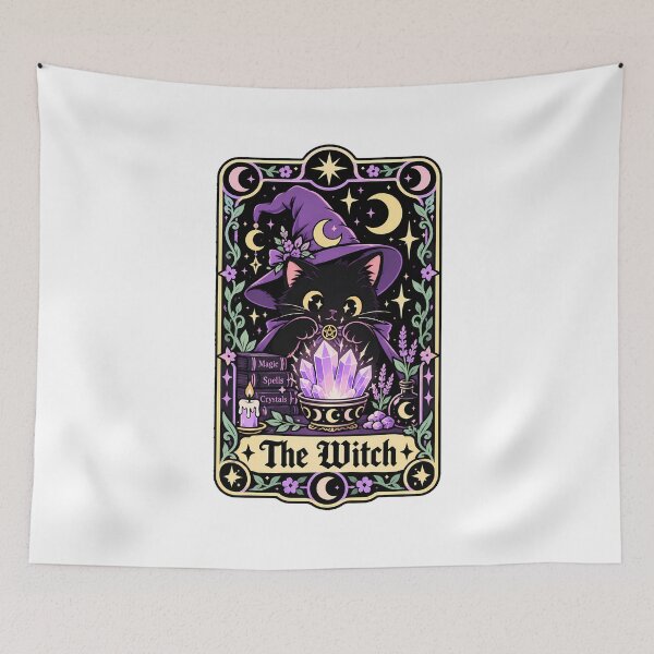 Item preview, Mystic Cat Witch Hat Occult Lover designed and sold by chattsuede.