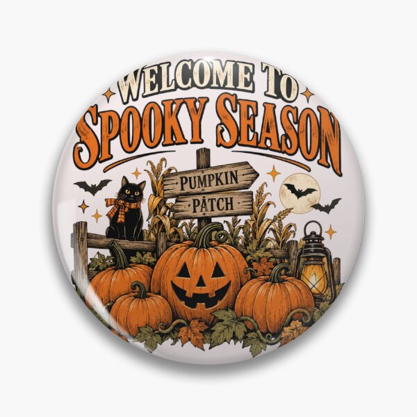 Item preview, Vintage Pumpkin Patch Welcome to Spooky Season Halloween Retro Fall Illustration designed and sold by Sanika arts .