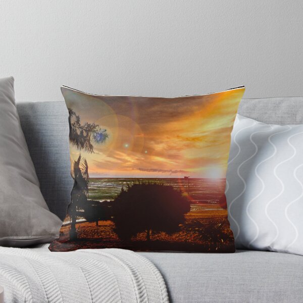 Item preview, Tropical, Coastal Caribbean Sunrise, Sandy Beach, Palm tree Silhouettes designed and sold by AMacGPhilly.