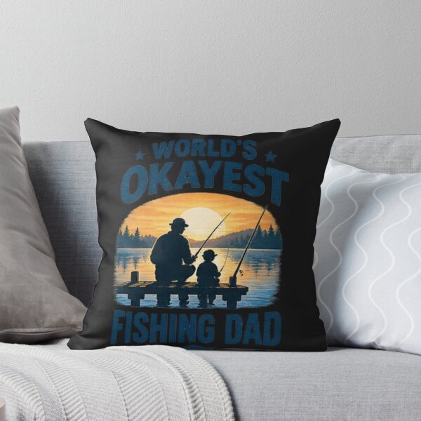 Item preview, World's Okayest Fishing Dad - Retro Fishing T-Shirt designed and sold by StrongEpic.