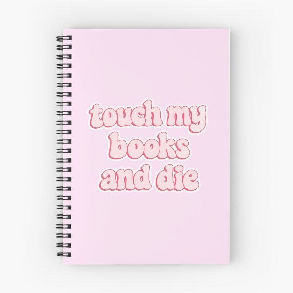Item preview, touch my books and die - pink designed and sold by theliteraryedit.