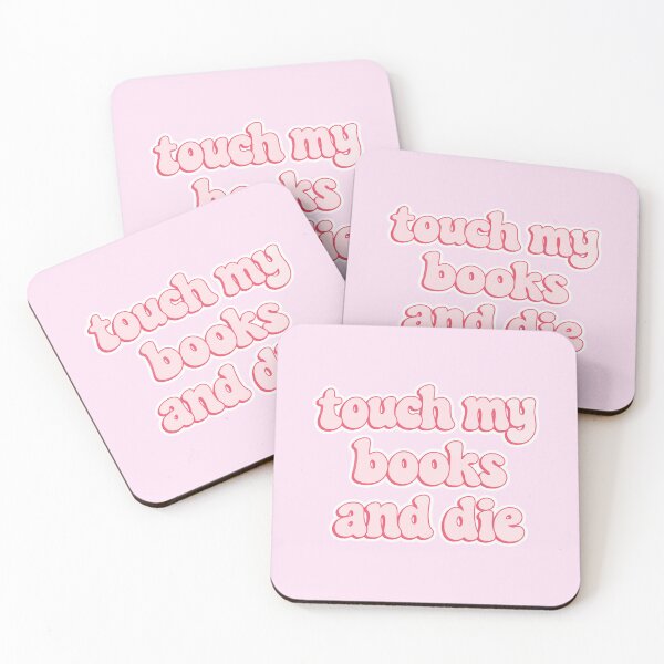 Item preview, touch my books and die - pink designed and sold by theliteraryedit.