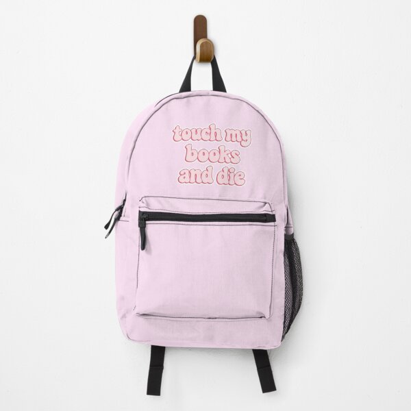 Item preview, touch my books and die - pink designed and sold by theliteraryedit.