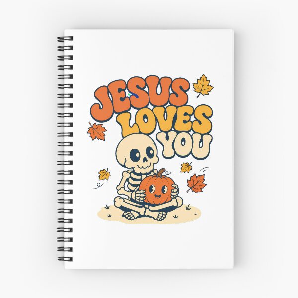 Item preview, Jesus Loves You Skeleton Autumn Faith Pumpkin designed and sold by chattsuede.