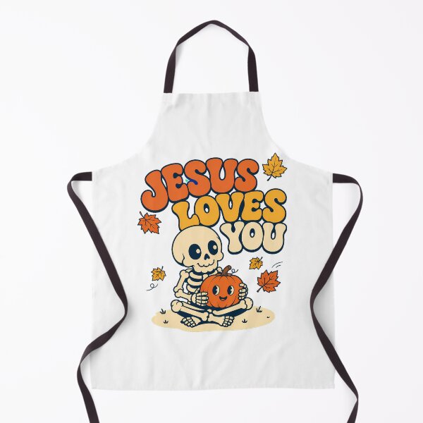Item preview, Jesus Loves You Skeleton Autumn Faith Pumpkin designed and sold by chattsuede.