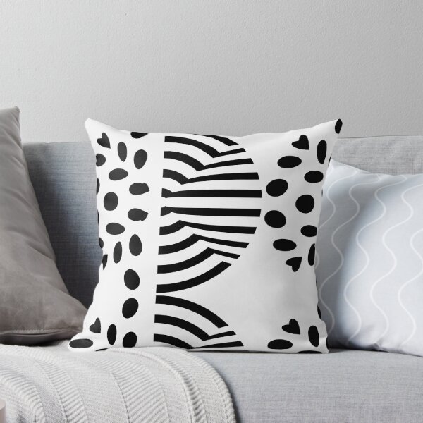 Item preview, Black and White Hearts, Stipes Geometric Motif designed and sold by WD-Artist.