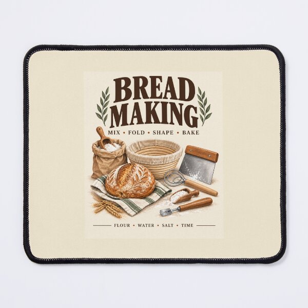 Item preview, Bread Making | Vintage Sourdough Baking Kitchen Poster designed and sold by astersgraphics.