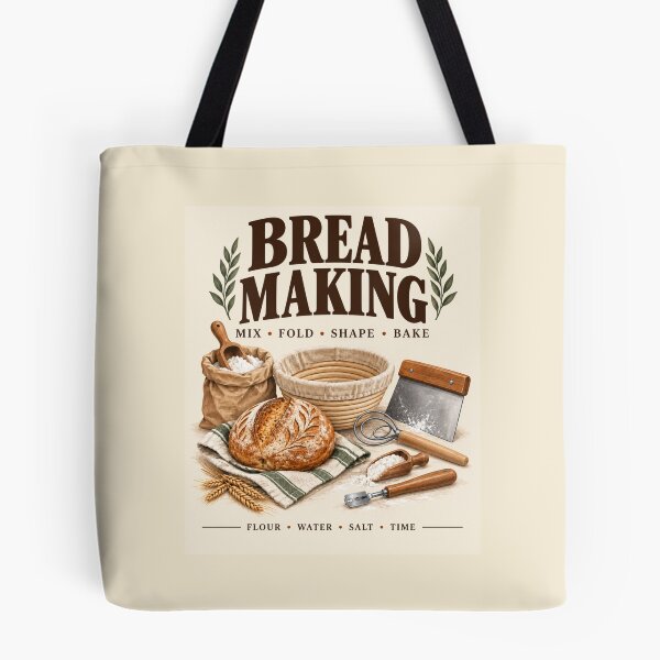Item preview, Bread Making | Vintage Sourdough Baking Kitchen Poster designed and sold by astersgraphics.