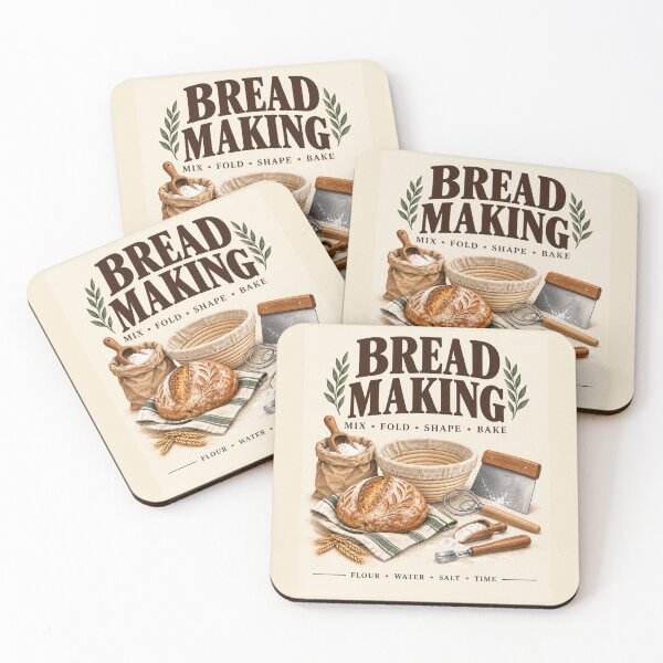 Item preview, Bread Making | Vintage Sourdough Baking Kitchen Poster designed and sold by astersgraphics.