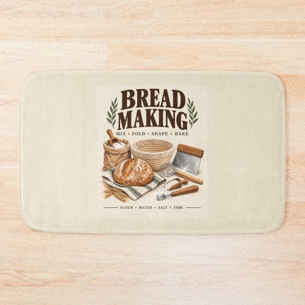 Item preview, Bread Making | Vintage Sourdough Baking Kitchen Poster designed and sold by astersgraphics.