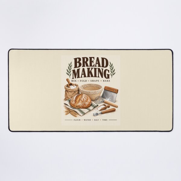Item preview, Bread Making | Vintage Sourdough Baking Kitchen Poster designed and sold by astersgraphics.