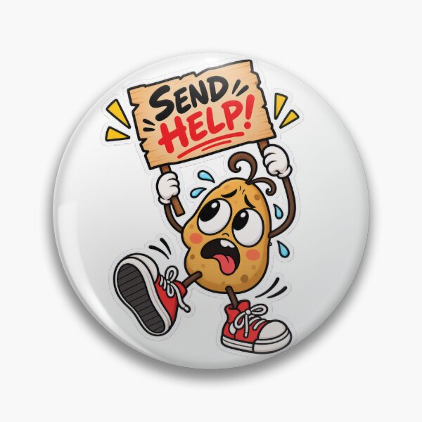 Item preview, Funny Send Help Potato Sticker | Cute Potato Reaction Sticker   designed and sold by     Fatma Creates.