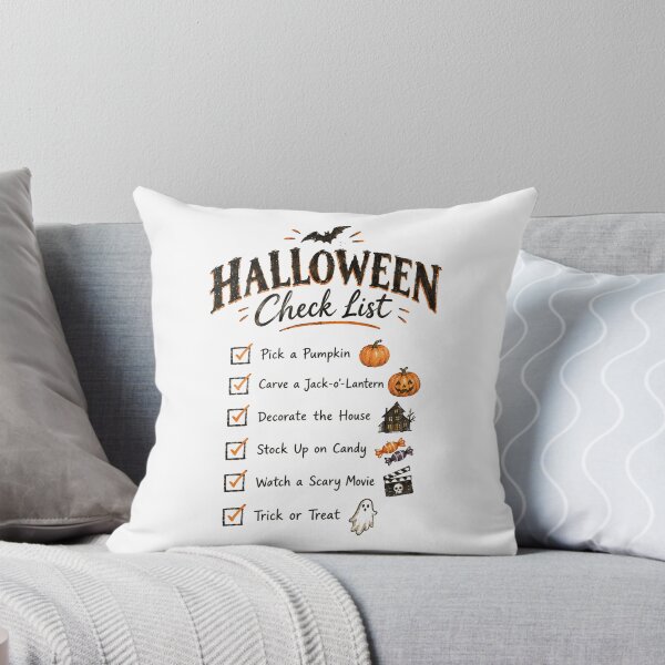 Artikelvorschau, Halloween-Checkliste – Gruselige Halloween-Bucket-List entworfen und verkauft von Scarlett-Goods.