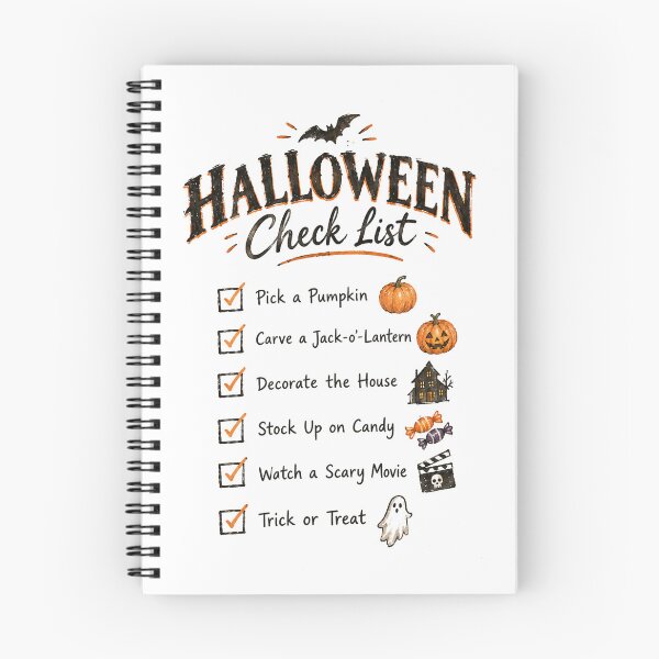 Item preview, Halloween Checklist – Spooky Halloween Bucket List designed and sold by Scarlett-Goods.