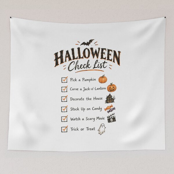 Item preview, Halloween Checklist – Spooky Halloween Bucket List designed and sold by Scarlett-Goods.