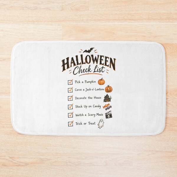 Artikelvorschau, Halloween-Checkliste – Gruselige Halloween-Bucket-List entworfen und verkauft von Scarlett-Goods.