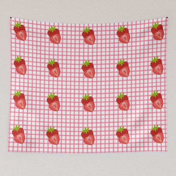 Item preview, Plaid Strawberry Patch designed and sold by Lunelle.studio.