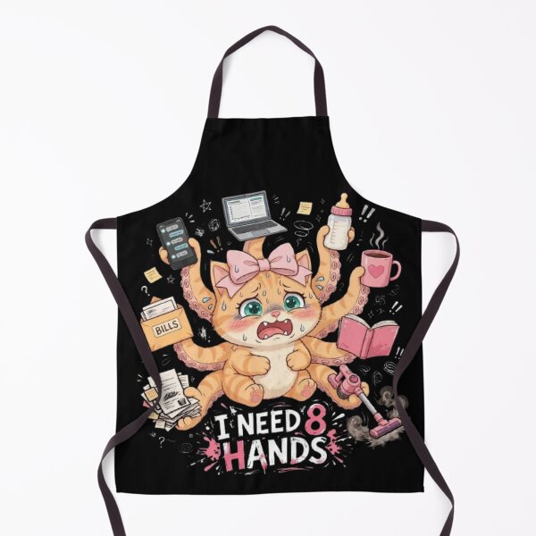 Item preview, Funny Cat Needs Eight Hands Chaos designed and sold by Luna's World - Moody Vibes Studio.