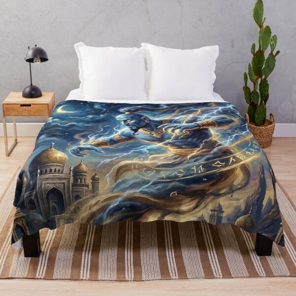 Item preview, Evil Djinn - Magic Lamp & Moonlit City Fantasy designed and sold by Lucid Dream Pixel.