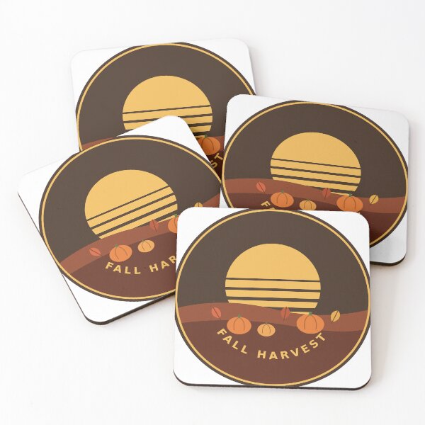 Item preview, Retro Fall Harvest Badge - Autumn Pumpkins Sunset designed and sold by Mooncap Studio.
