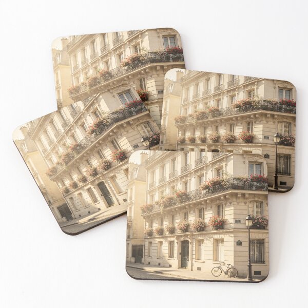 Item preview, Vintage Paris Street Scene Haussmann Architecture French Travel Photography designed and sold by The Print Pillar.