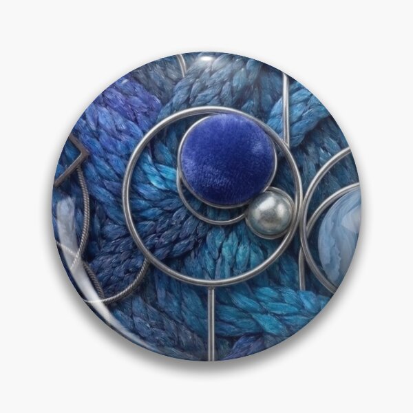 Item preview, Abstract woven blue pattern designed and sold by KingsArtworx 2.