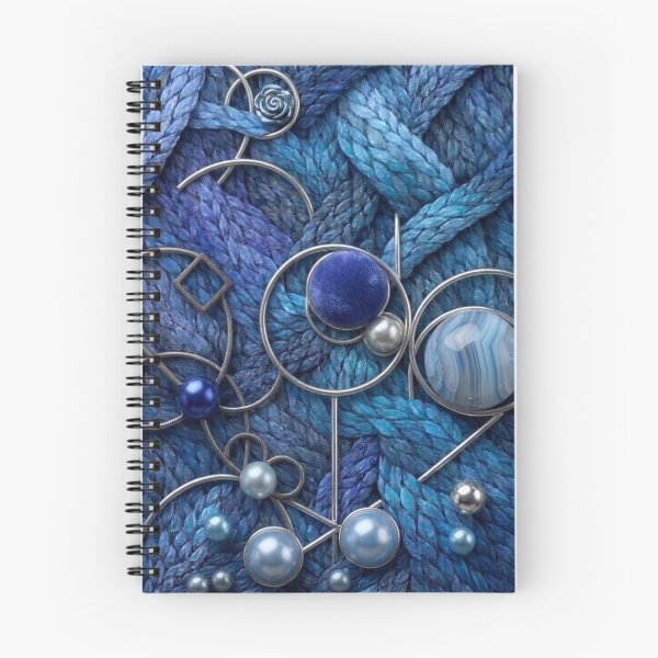 Item preview, Abstract woven blue pattern designed and sold by KingsArtworx 2.