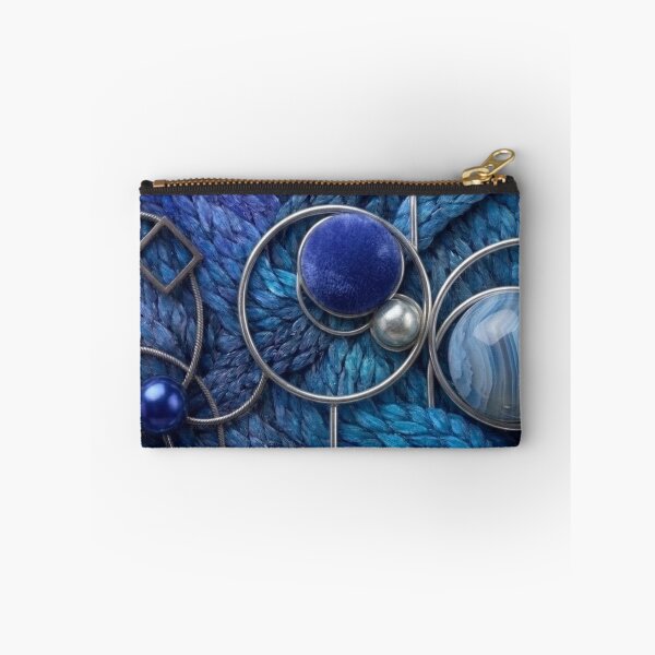 Item preview, Abstract woven blue pattern designed and sold by KingsArtworx 2.