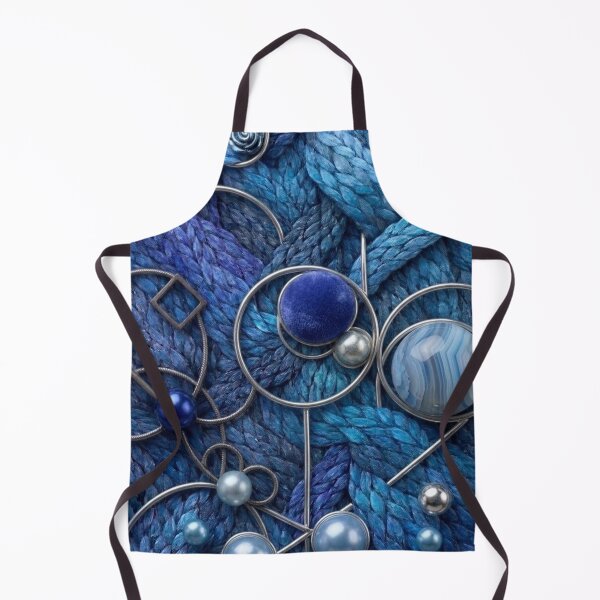 Item preview, Abstract woven blue pattern designed and sold by KingsArtworx 2.