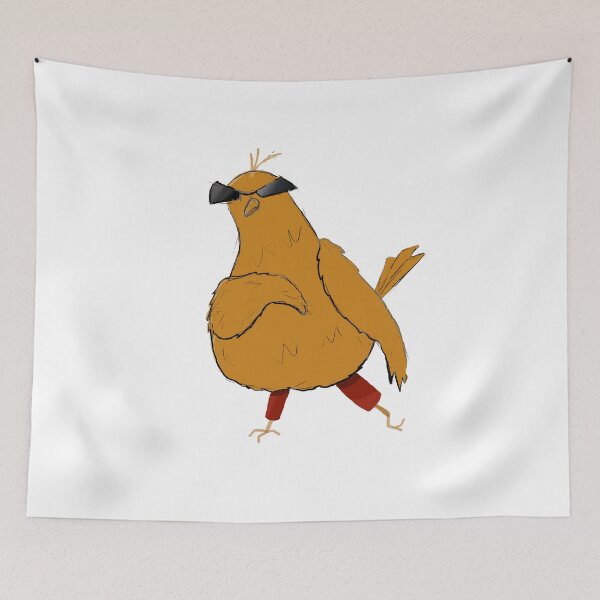 Item preview, Cool Walking Bird with Sunglasses – Funny Meme Bird designed and sold by LytStudio.