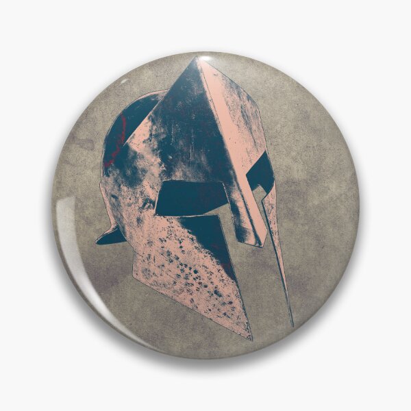 Item preview, Faded Orange Ancient Greek Corinthian Helmet Battle Worn designed and sold by Ghoul Enterprises.