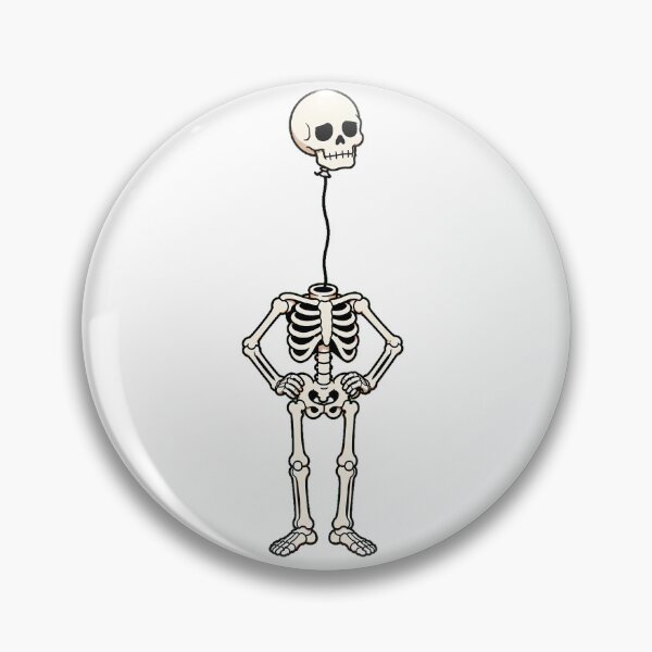 Item preview, Floating Skull Balloon Skeleton Quirky Spooky Aesthetic designed and sold by chattsuede.