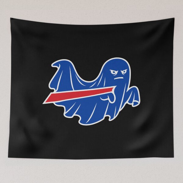 Item preview, The Bills Inspired Scowling Blue Ghost Mafia Fan Art designed and sold by TinaQuentin.