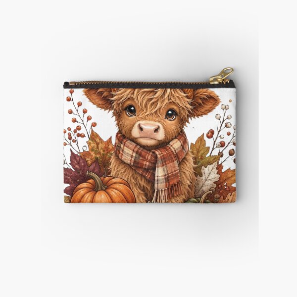 Item preview, Cute Highland Cow in Beanie and Scarf Autumn Harvest Graphic designed and sold by CreativeNest Prints.