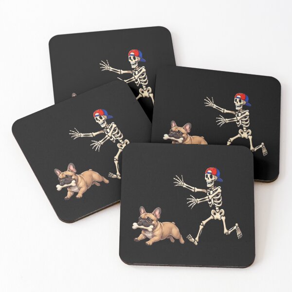 Item preview, French Bulldog Skeleton Halloween Bone Chaser designed and sold by Anime  ⭐⭐⭐⭐⭐.