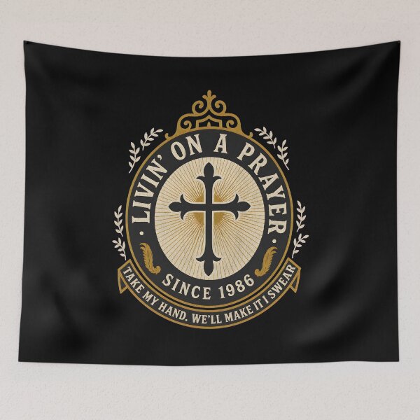 Item preview, Livins On A Prayers Since 1986 Christian Cross designed and sold by MonlaOnastine15.