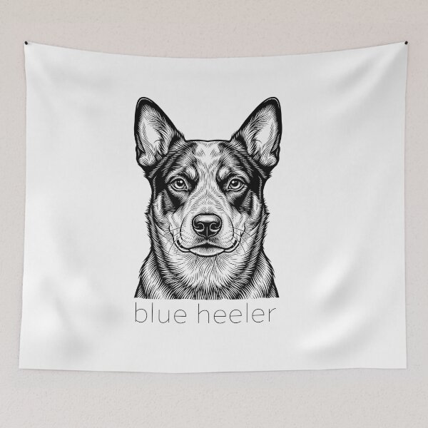 Item preview, Blue Heeler Illustration for light color shirts designed and sold by SUP-R-Ts.