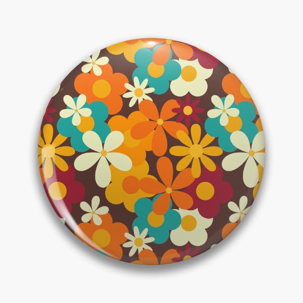 Item preview, Retro 70s Flower Power Seamless Floral Pattern designed and sold by ClaudiaFlores.