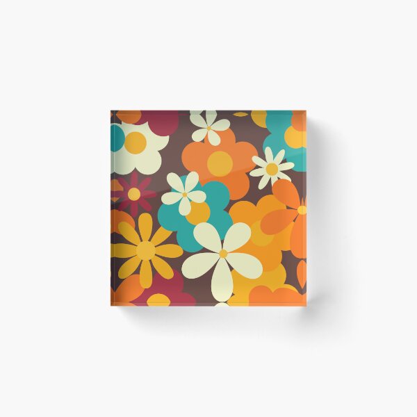 Item preview, Retro 70s Flower Power Seamless Floral Pattern designed and sold by ClaudiaFlores.