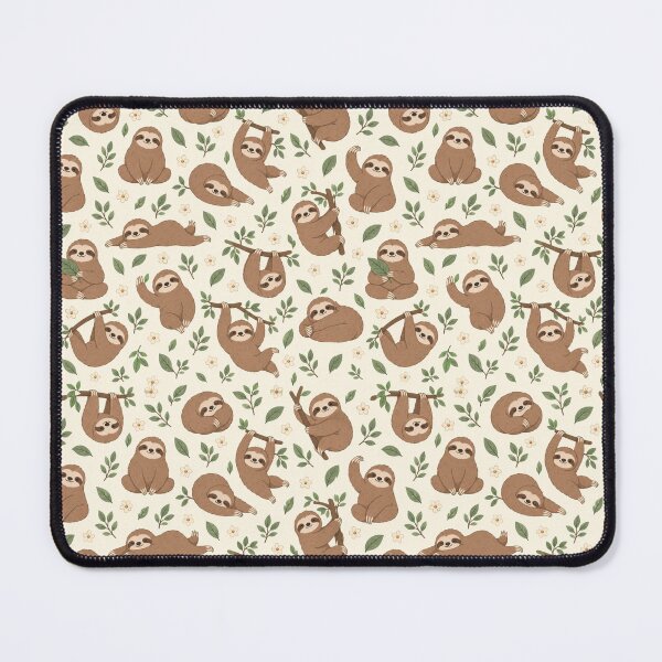 Item preview, Cute Sloth Botanical Pattern designed and sold by HANG ON STUDIO .