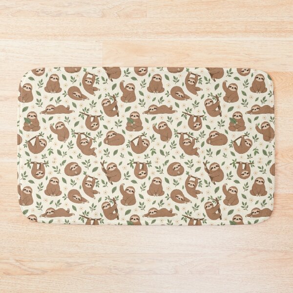 Item preview, Cute Sloth Botanical  Pattern designed and sold by HANG ON STUDIO .