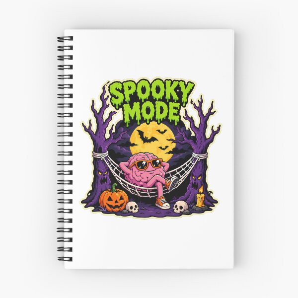 Item preview, Spooky Halloween Brain Relaxing in Hammock designed and sold by chattsuede.
