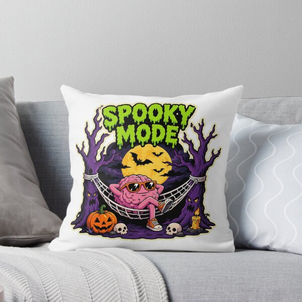 Item preview, Spooky Halloween Brain Relaxing in Hammock designed and sold by chattsuede.