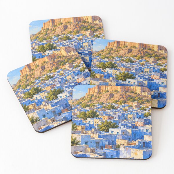 Item preview, Jodhpur Blue City Painting Style Art – Mehrangarh Fort Rajasthan designed and sold by Deepali Pathe.