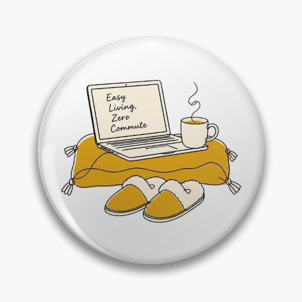 Item preview, Easy Living Zero Commute Funny Remote Work Shirt Design designed and sold by Mahilis.