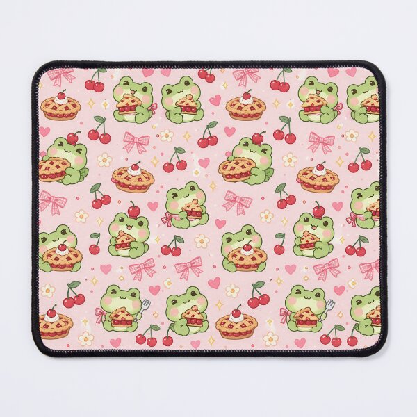 Item preview, Kawaii Frog Cherry Pie Pattern designed and sold by Soft Berry Studio.