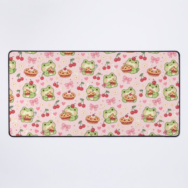 Item preview, Kawaii Frog Cherry Pie Pattern designed and sold by Soft Berry Studio.